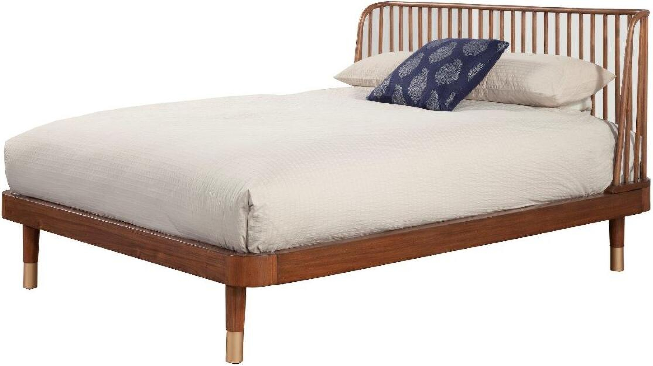 Belham California King Platform Bed In Dark Walnut by Alpine ...