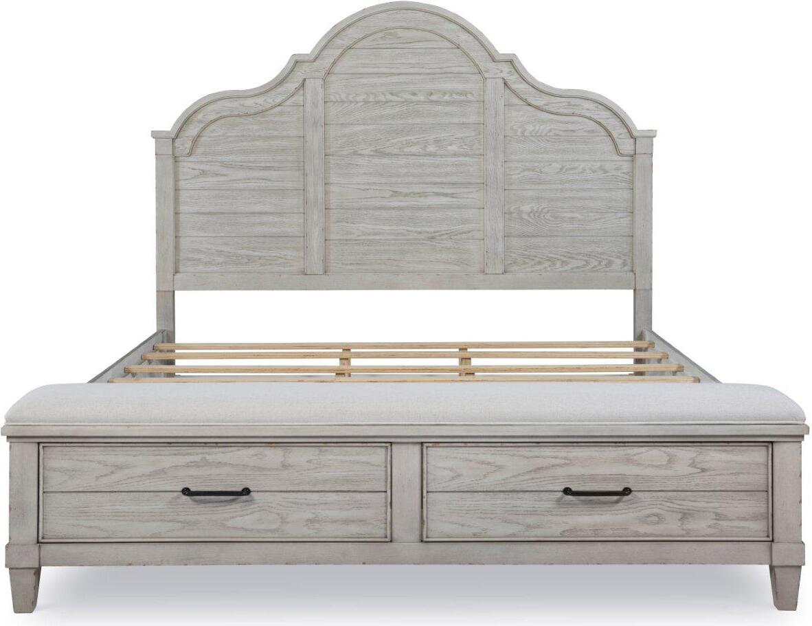 Belhaven Complete California King Arched Panel Bed With Storage Footboard Stopbedrooms