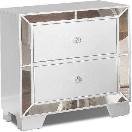 Silver and 2024 white nightstand