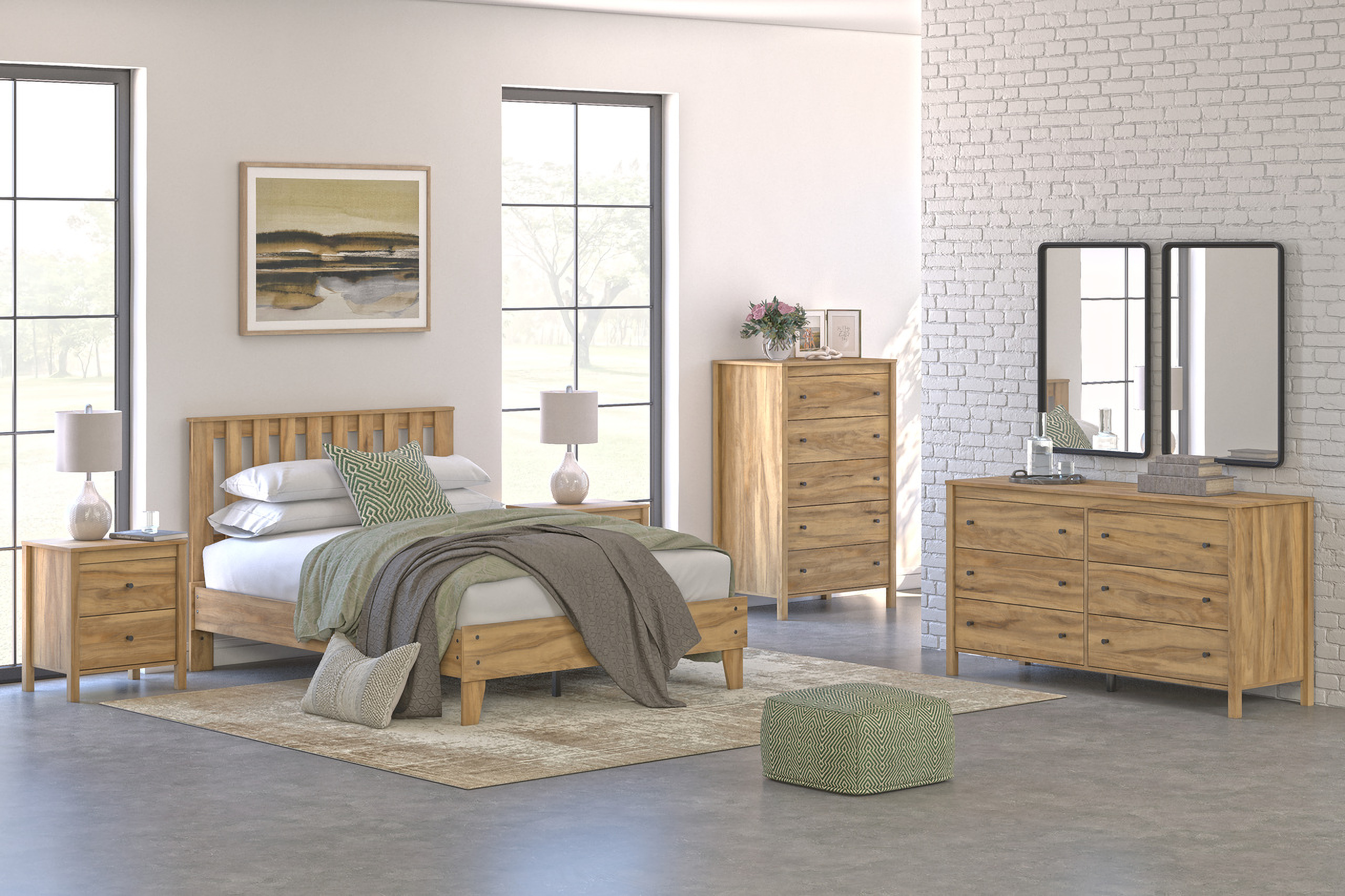 Bermacy Light Brown Full Platform Bedroom Set by Ashley Furniture | 1StopBedrooms