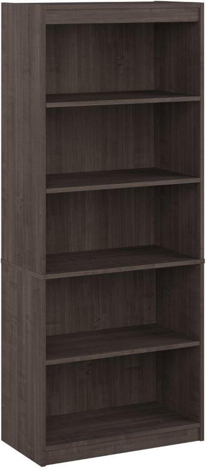 20W Narrow Storage Cabinet with Doors, Drawers and Pull-Out Shelf in Bark Gray & Graphite by Bestar