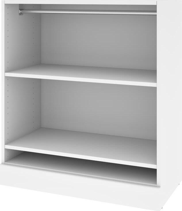 Bestar Krom Corner Storage Cabinet in White