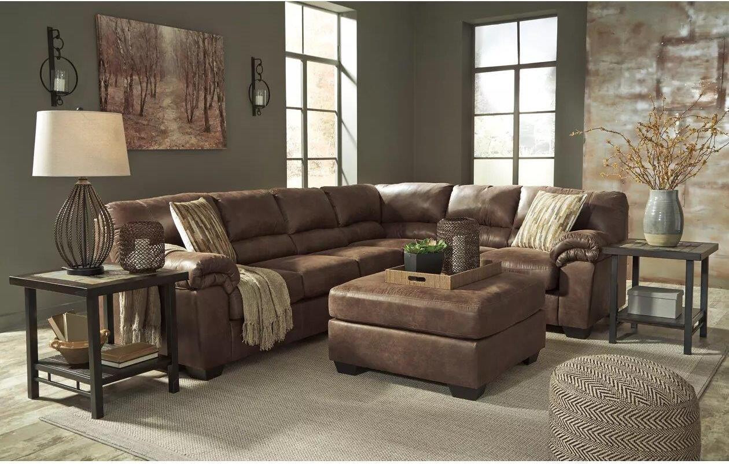 Bladen 3 Piece Raf Sectional In Coffee By Ashley Furniture 1stopbedrooms