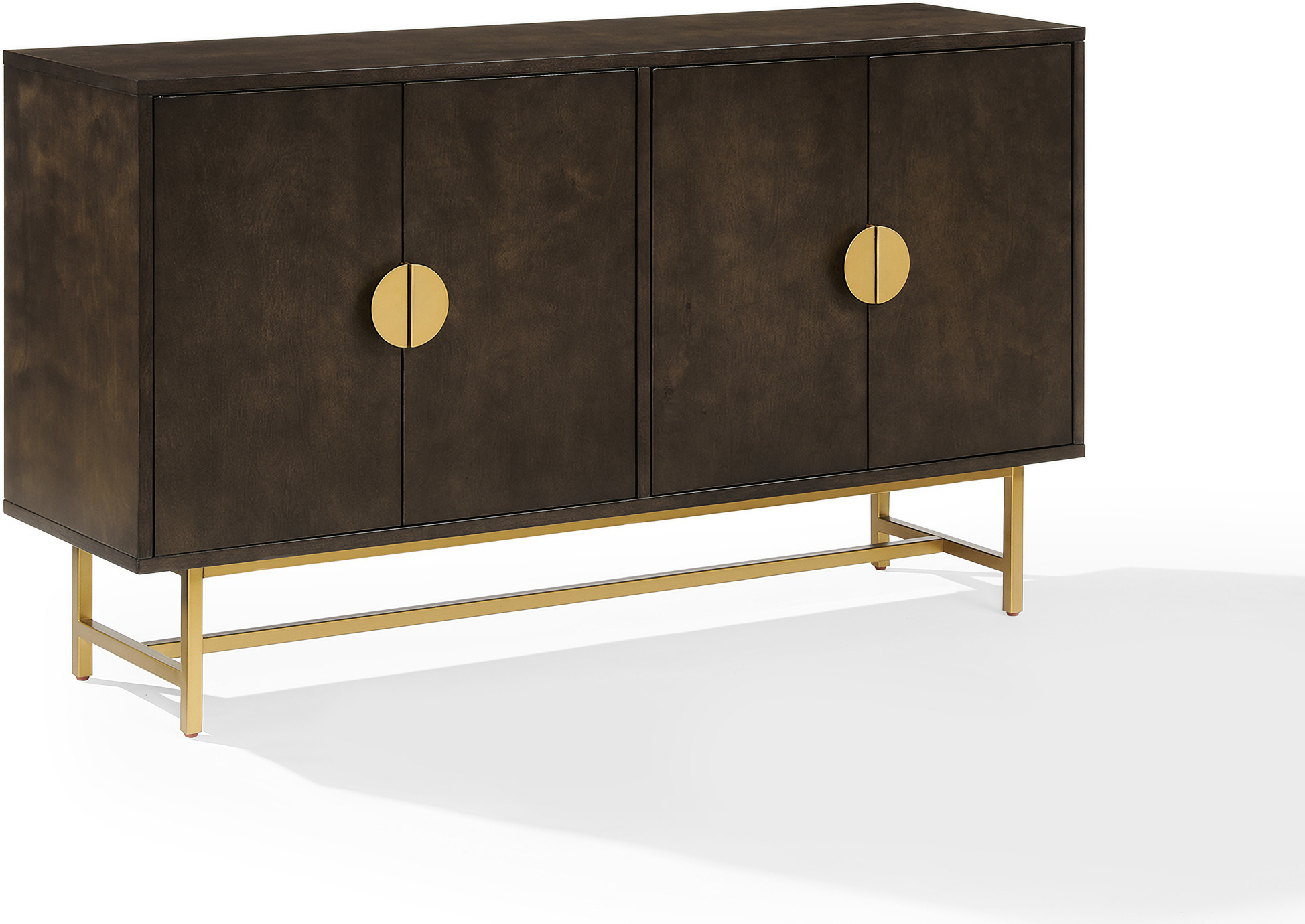 Blair Sideboard In Dark Brown and Gold by Crosley Brands 1StopBedrooms