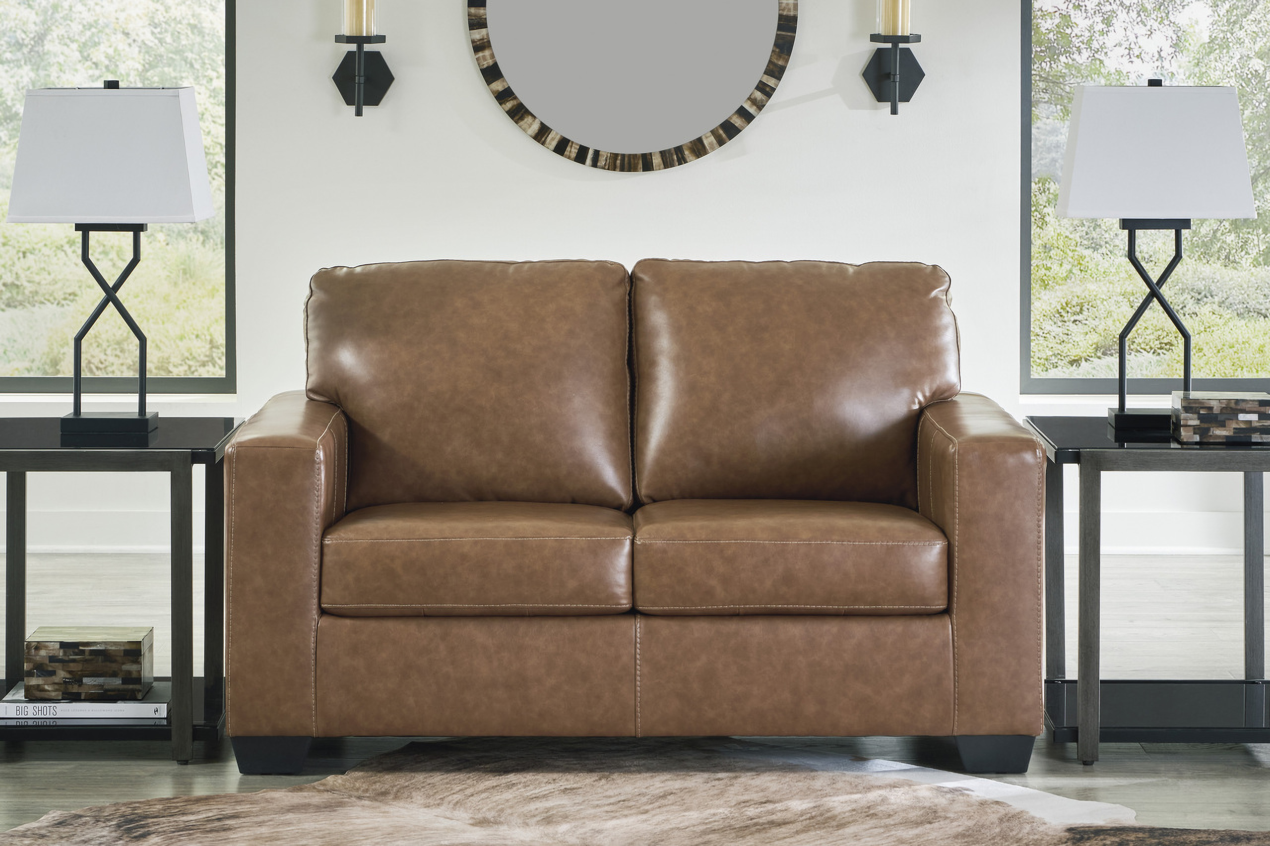 Bolsena Loveseat In Caramel By Ashley Furniture | 1StopBedrooms