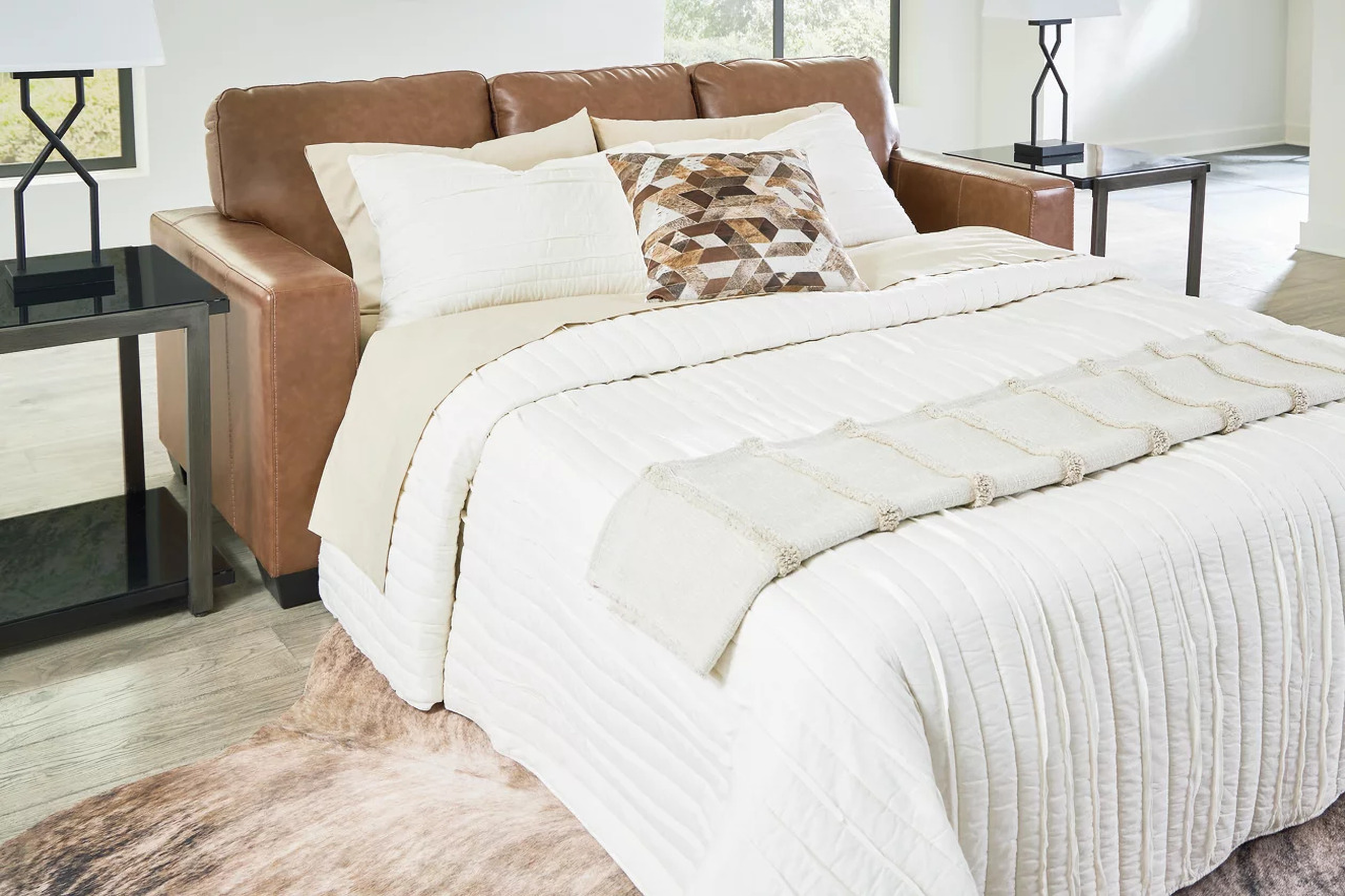 Bolsena Queen Sofa Sleeper In Caramel by Ashley Furniture | 1StopBedrooms