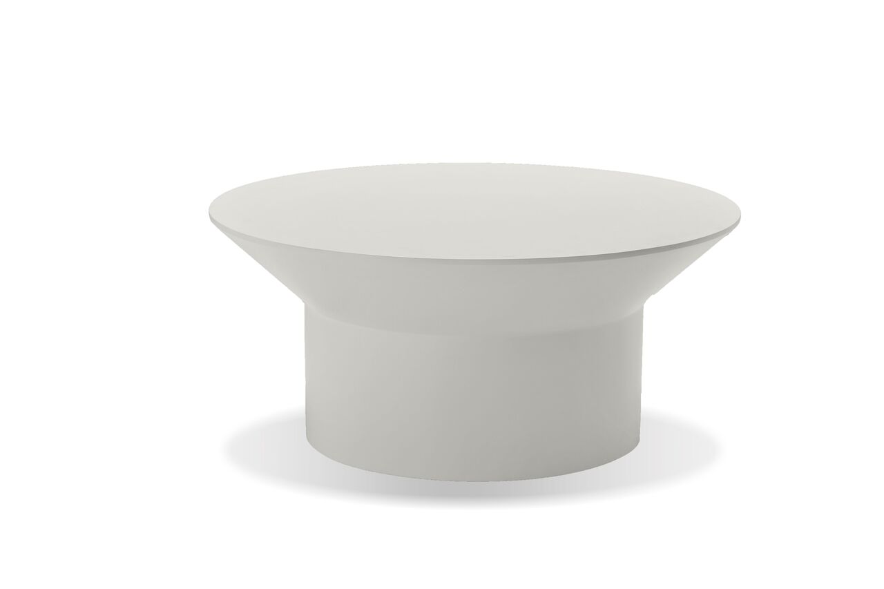 Boracay Coffee Table Solid Surface Base In Tapioca
