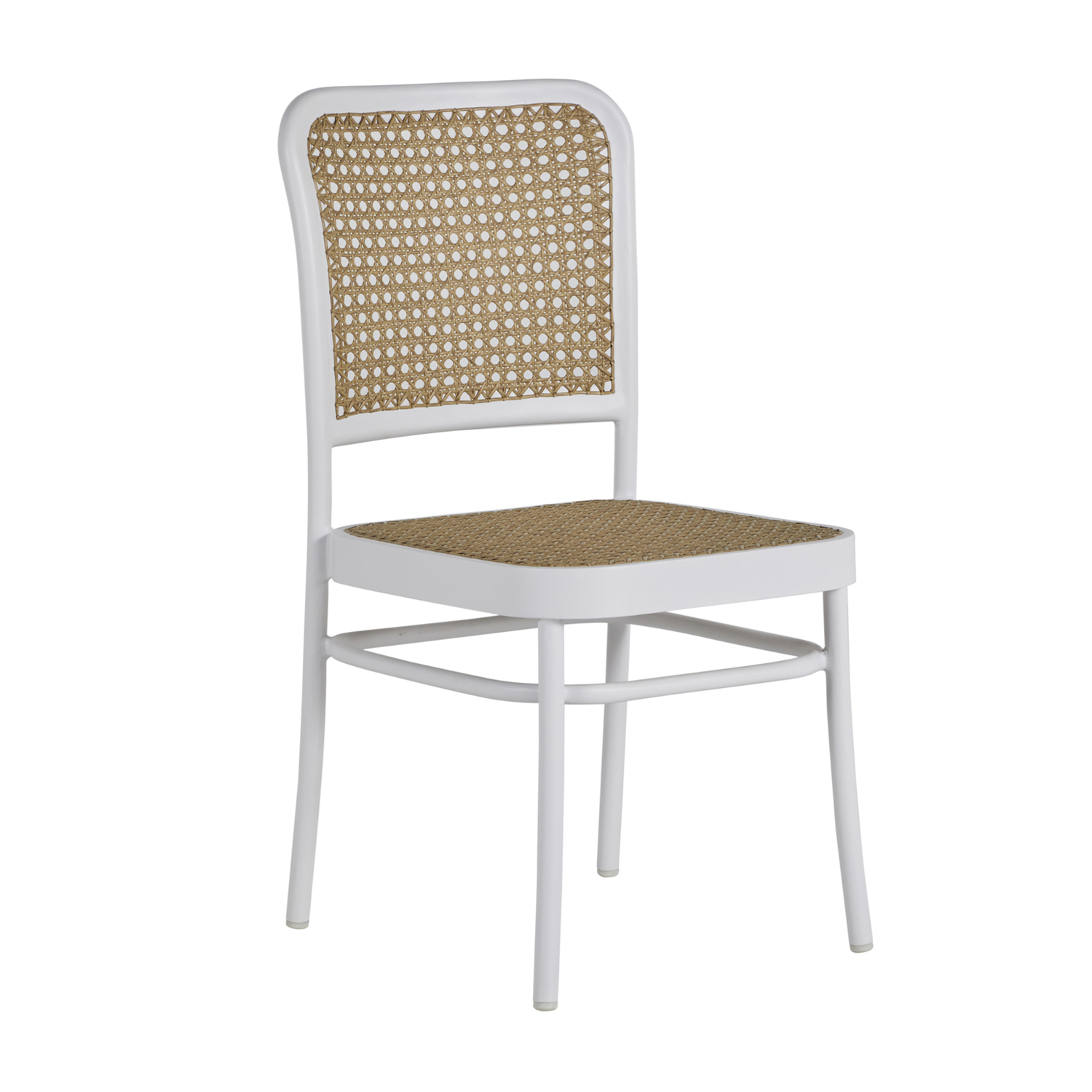 Bordeaux Side Chair In Cabana Stripe Fossil by Summer Classics