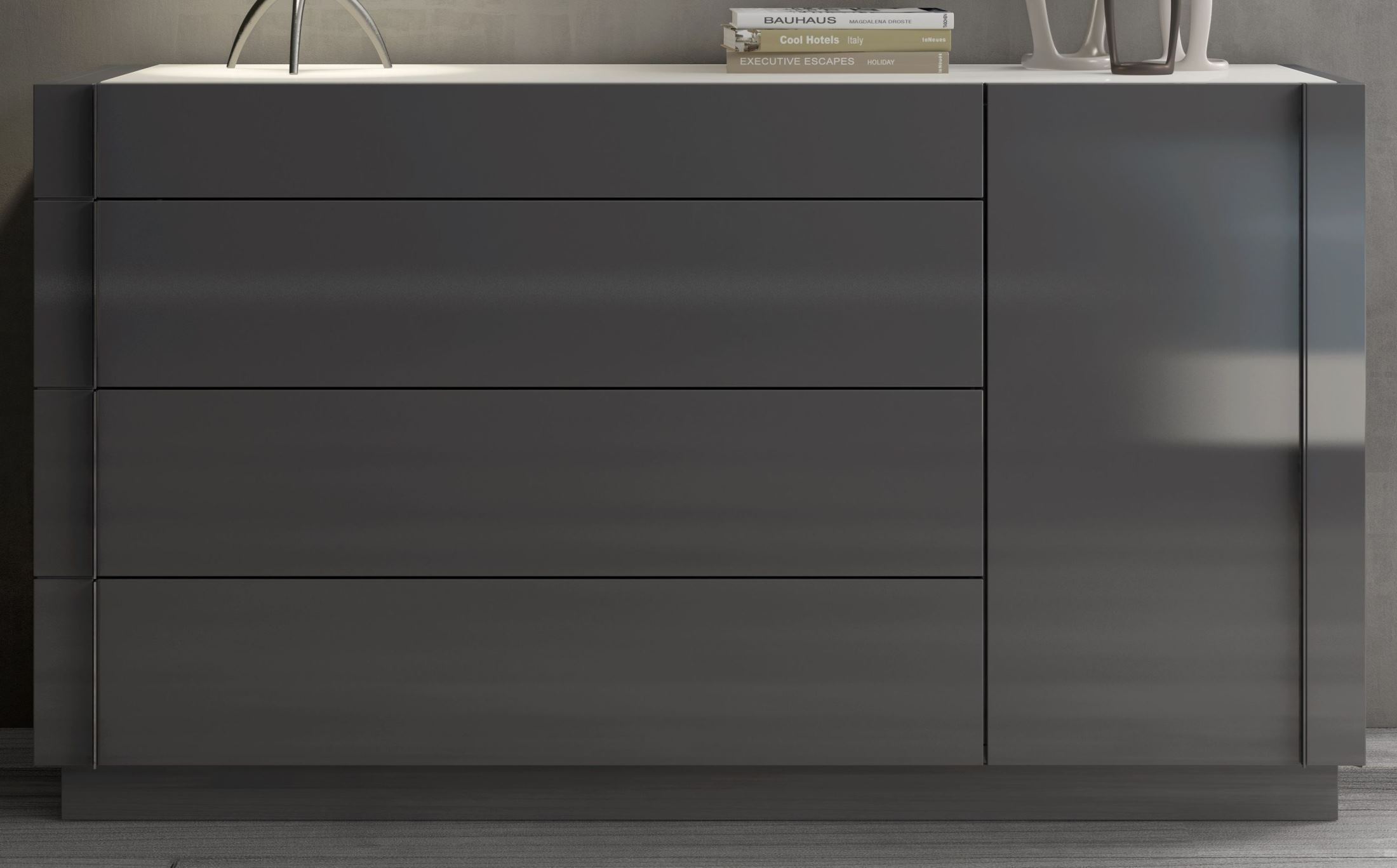 Braga Natural Grey Lacquer Dresser by J M 1StopBedrooms