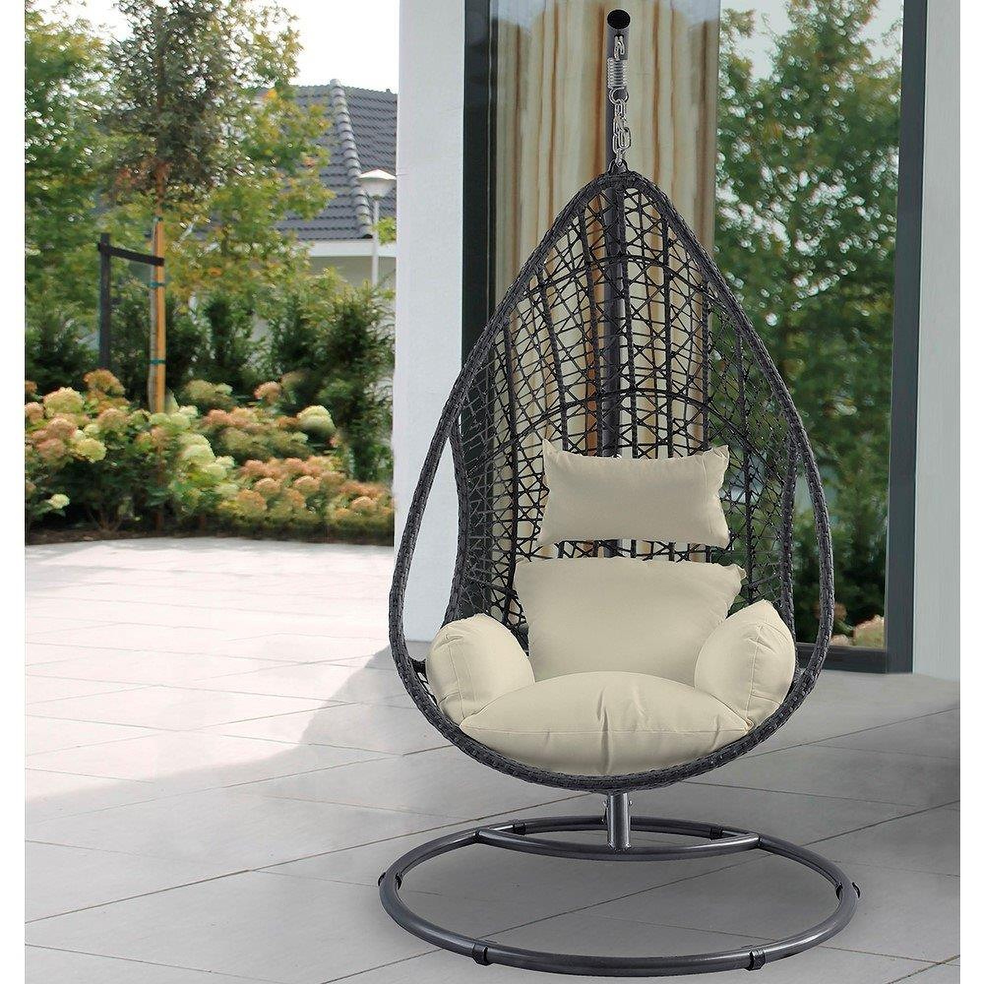 Grey wicker best sale egg chair