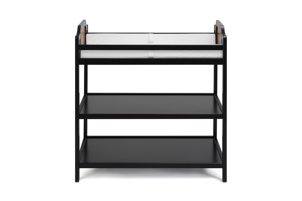 Brees Changing Table In Black and Brownstone by Suite Baby | 1StopBedrooms
