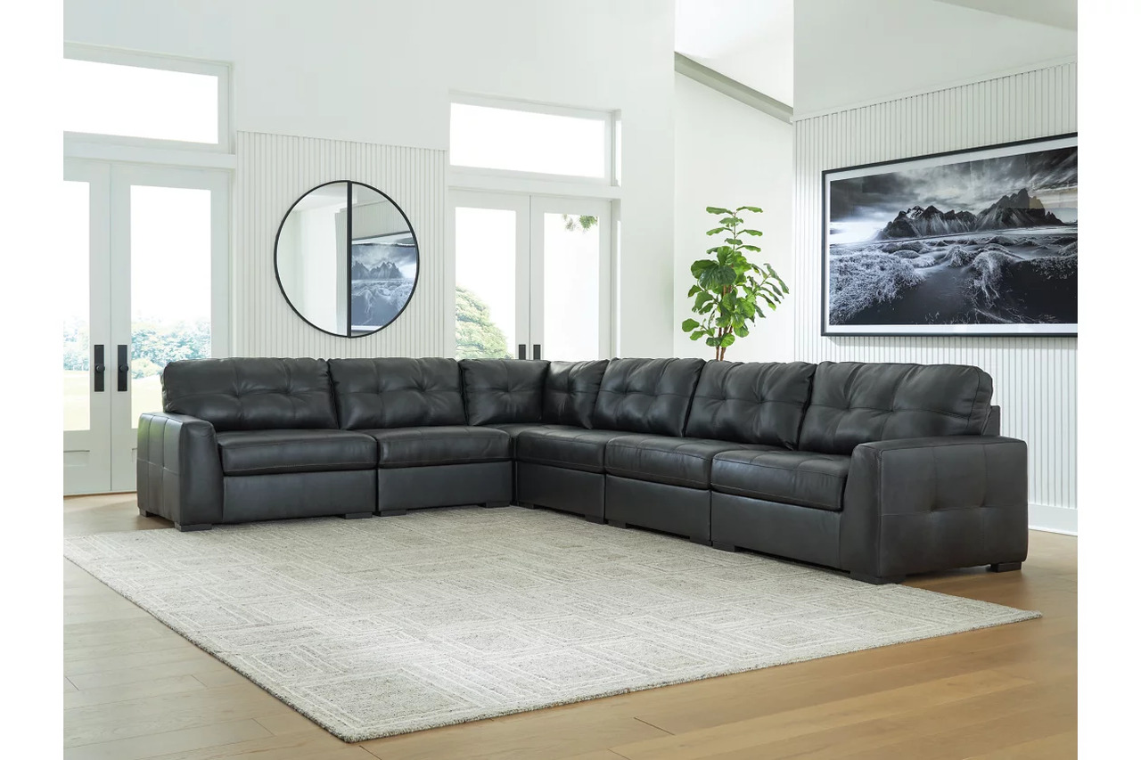 Brindley Pier 6-Piece Sectional In Fog by Ashley Furniture