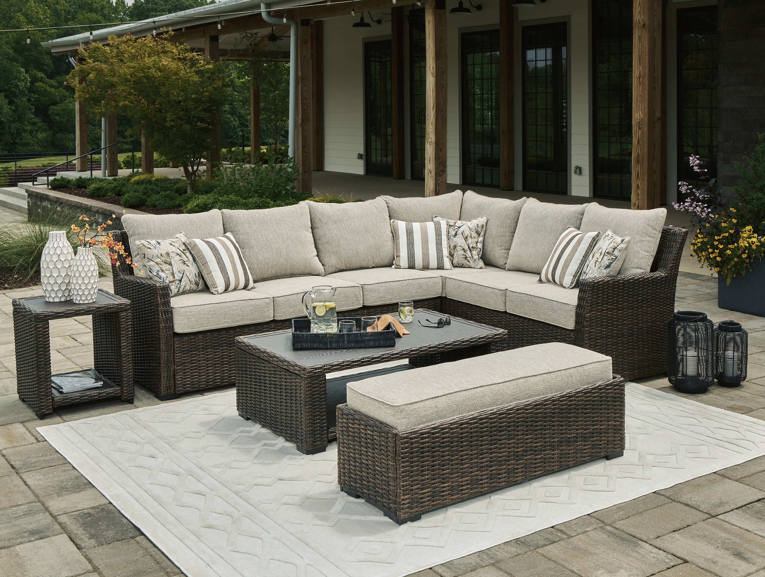 Brook Ranch Brown Sofa Sectional
