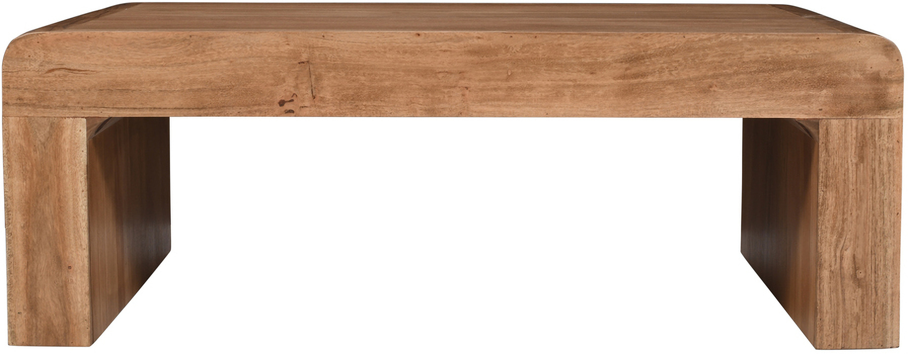 Brooklyn 50 Inch Waterfall Curved Coffee Table In Natural by Jofran ...