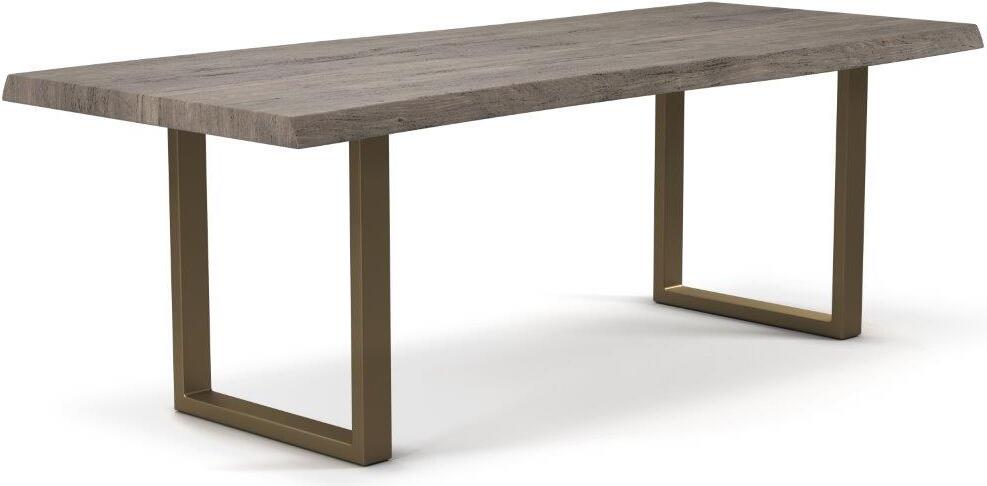 Brooks 40 x 116 Inch U Base Dining Table In Sandblasted Grey Top And ...