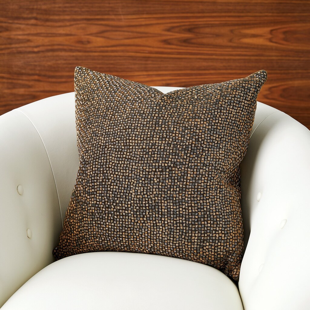 Monarch Specialties 18 x 18 Abstract Dot Pillow, Set of 2 - Brown