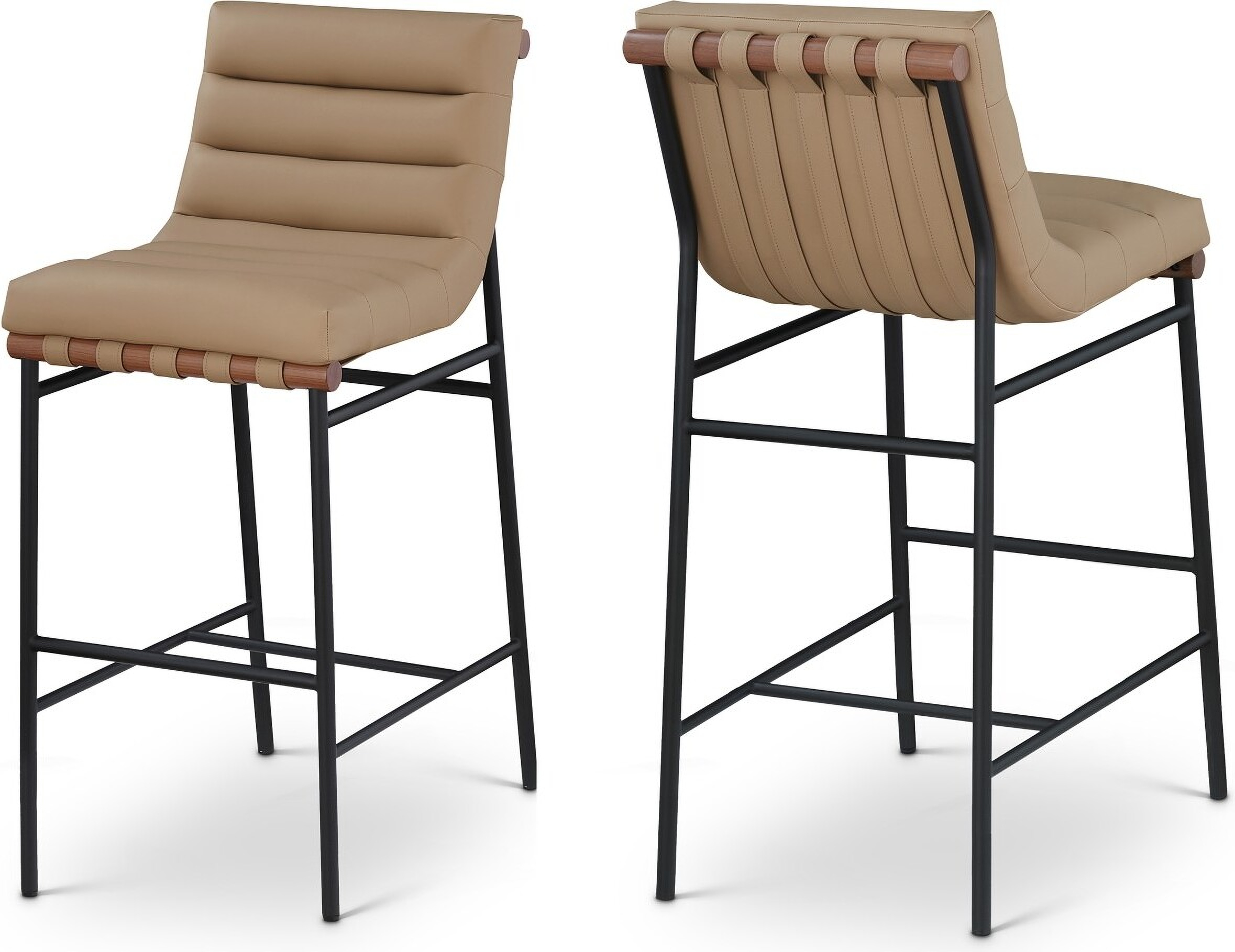 Tan Leather Barstool