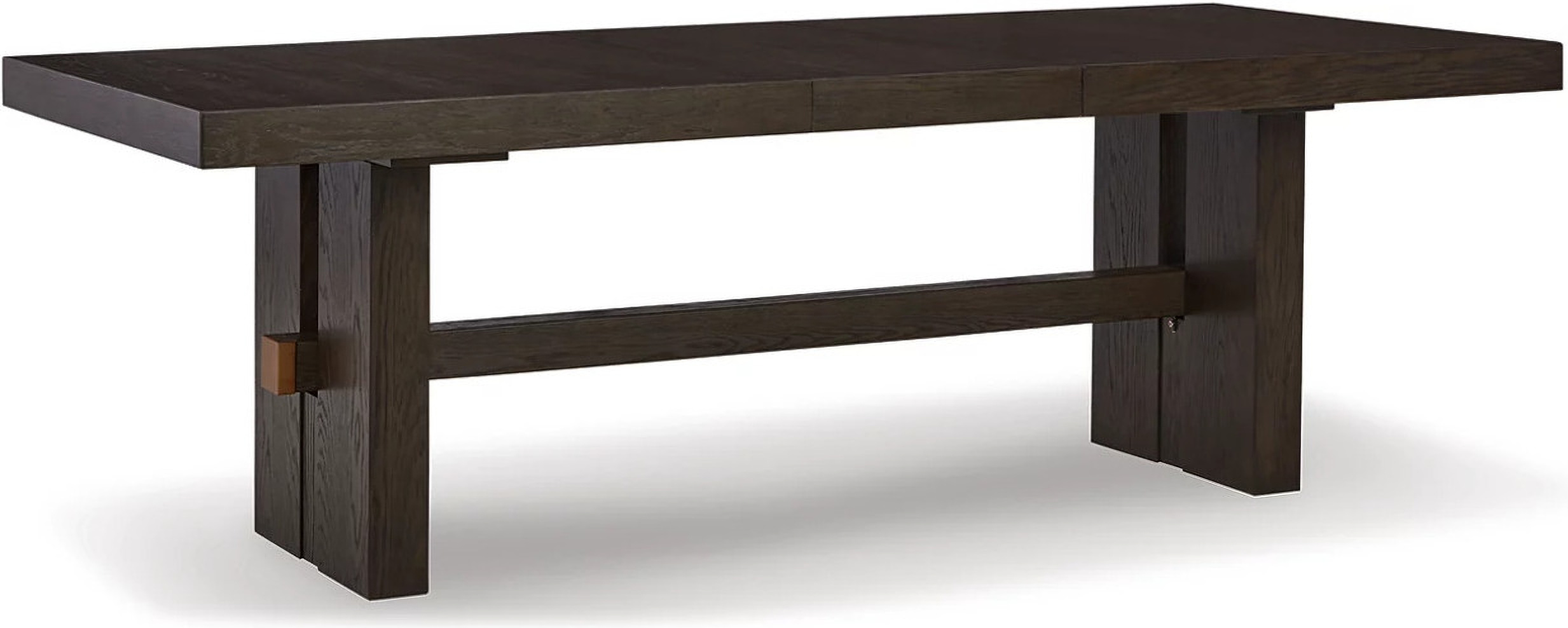 Burkhaus Dark Brown Rectangular Extendable Dining Room Table by Ashley ...