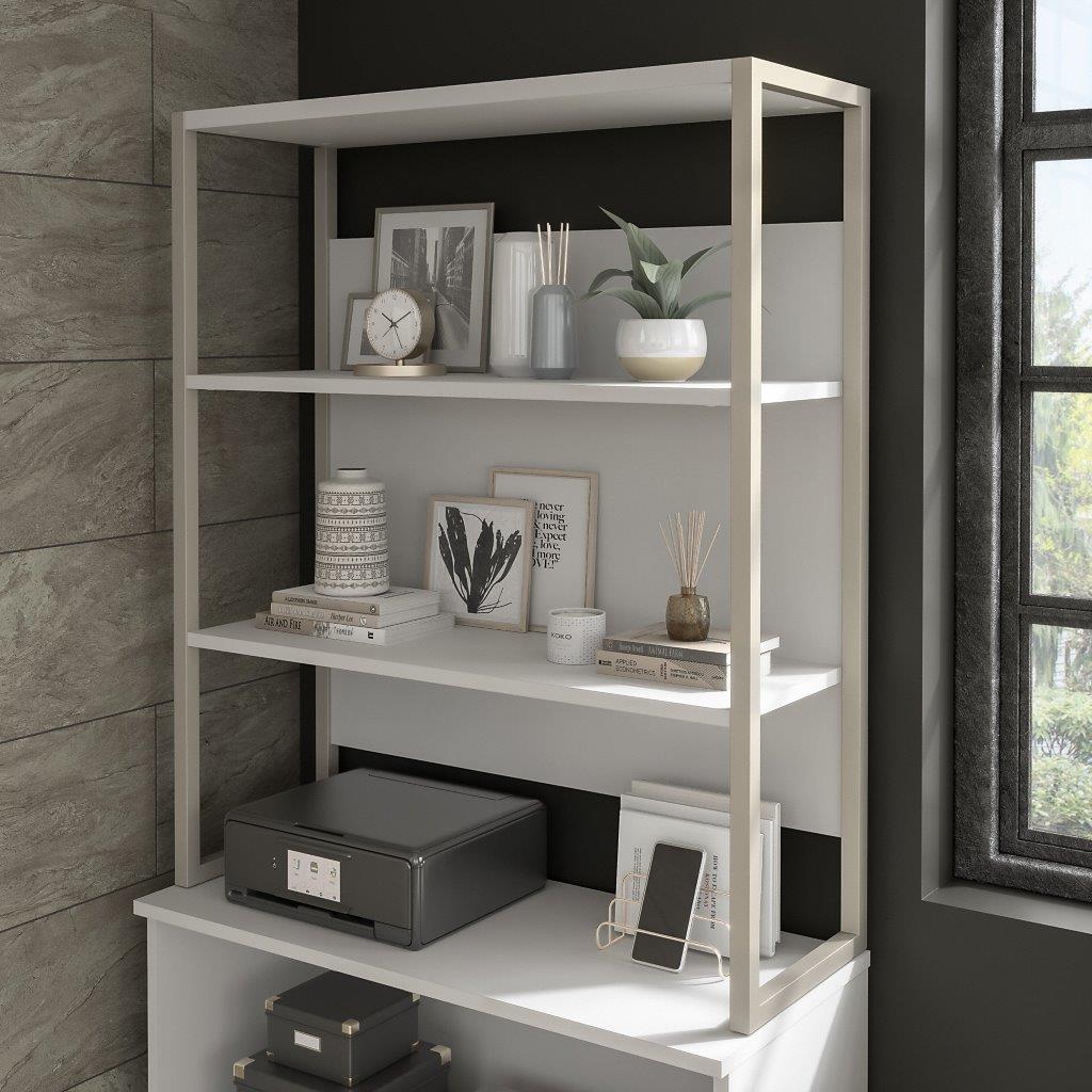 Worlds Away Silas Etagere, Grey Grasscloth