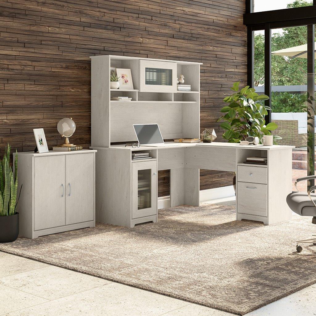 Bush Furniture Cabot Small Storage Cabinet with Doors in Modern Gray