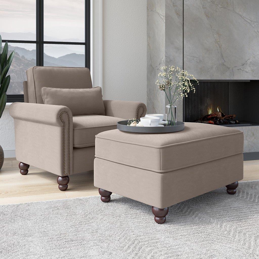 Barrali chair and online ottoman