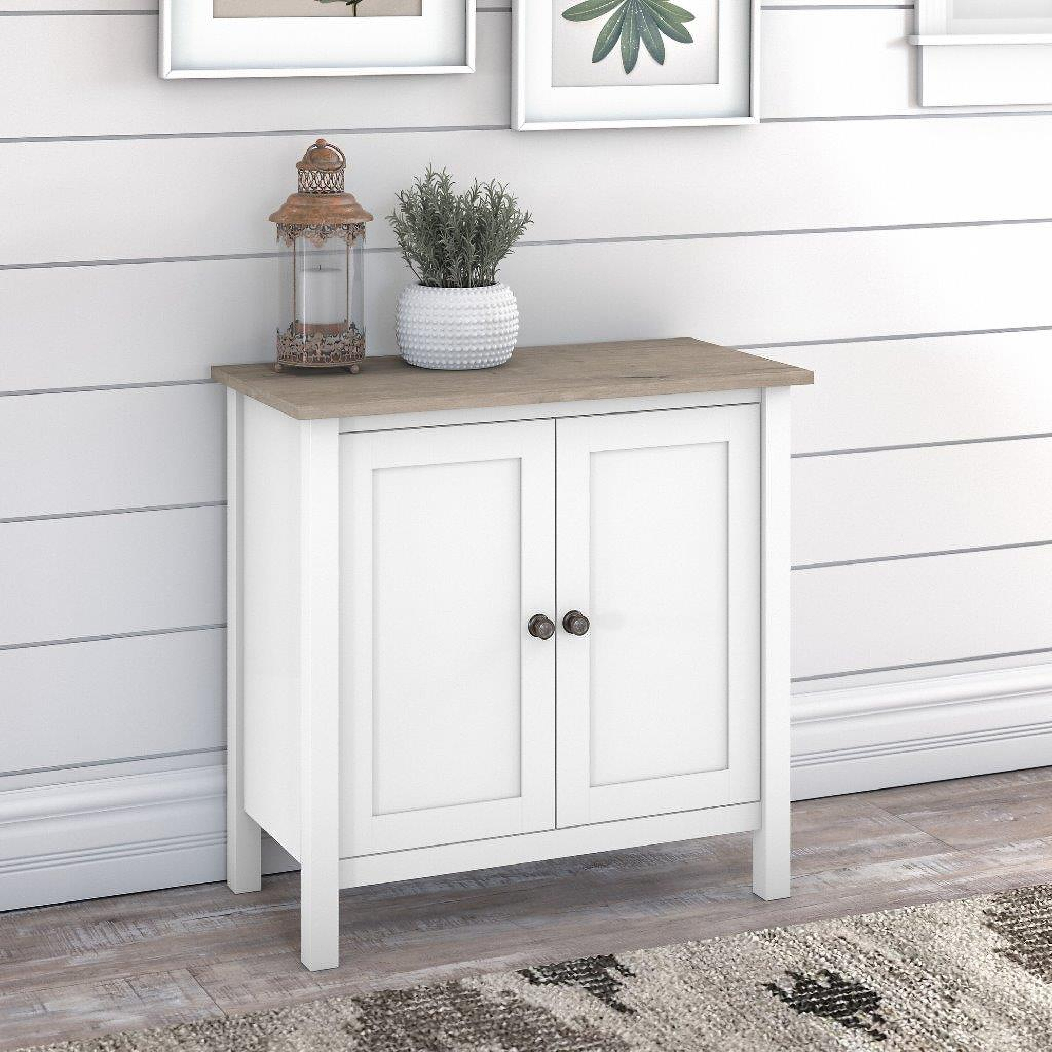 Bush Furniture Mayfield Accent Storage With Doors In Pure White