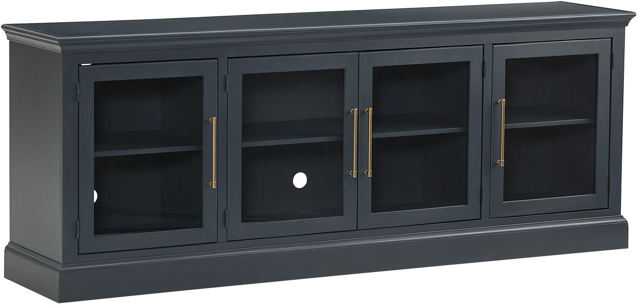 Byron 84 Inch Console with 4 Doors In Malta Blue by Aspenhome ...