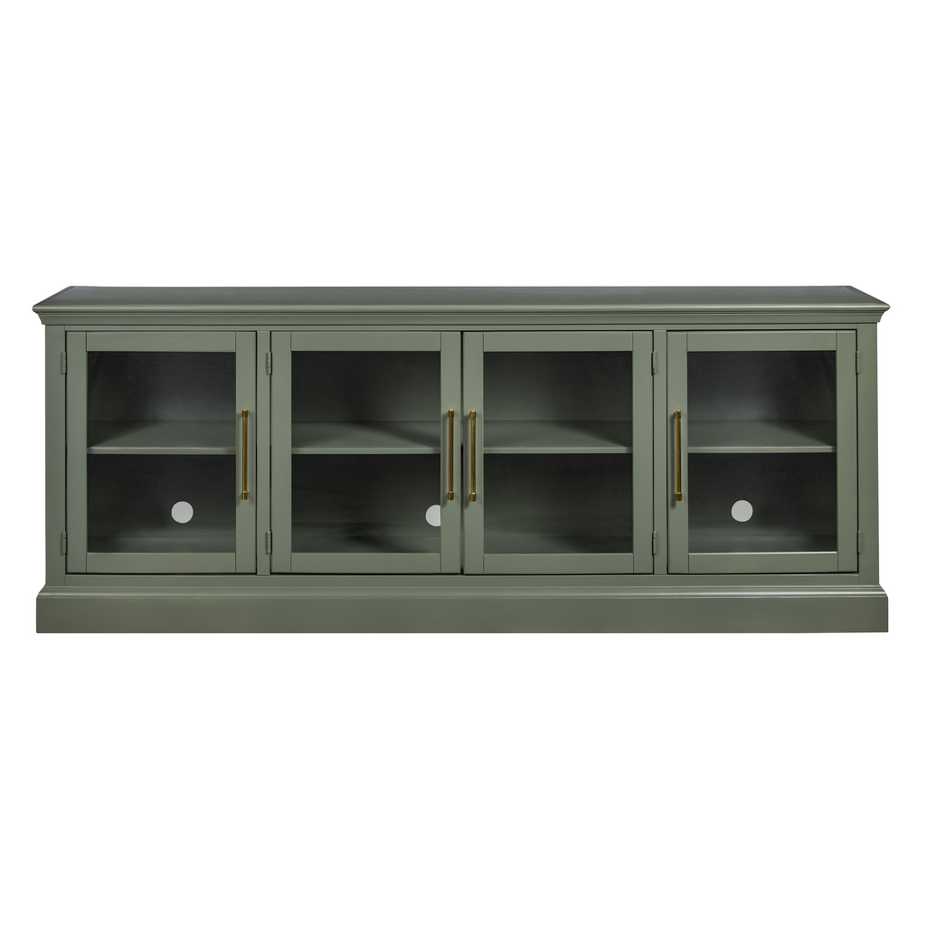 Byron 84 Inch Console with 4 Doors In Sage Green by Aspenhome ...
