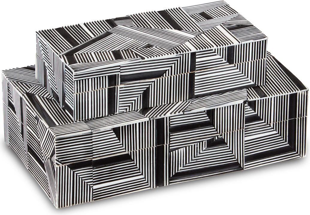 Cade Black Box Set of 2 by Currey & Company | 1StopBedrooms