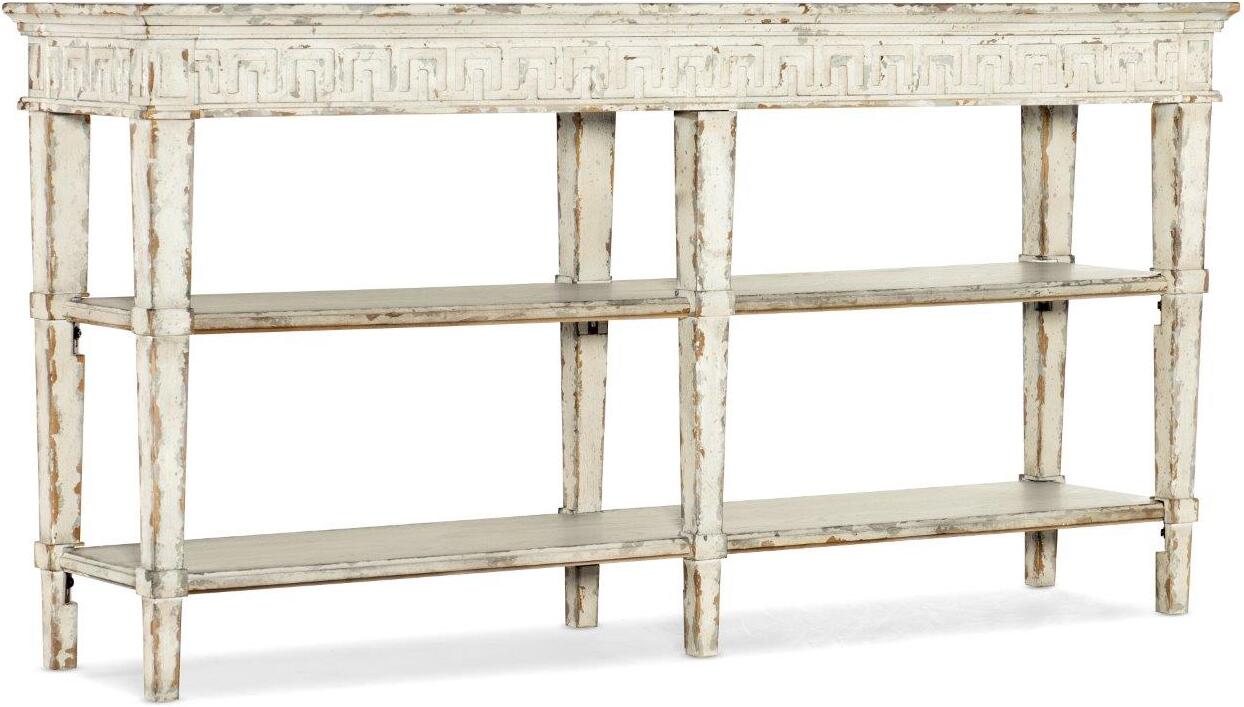 tall console table with shelves
