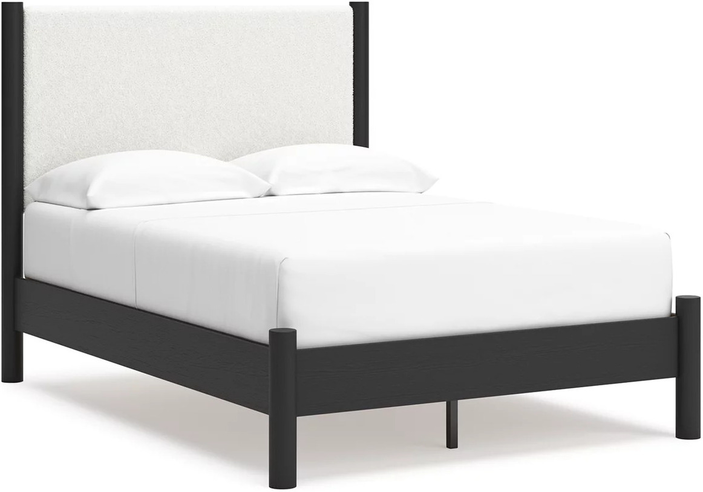 Black And White Upholstered Bed