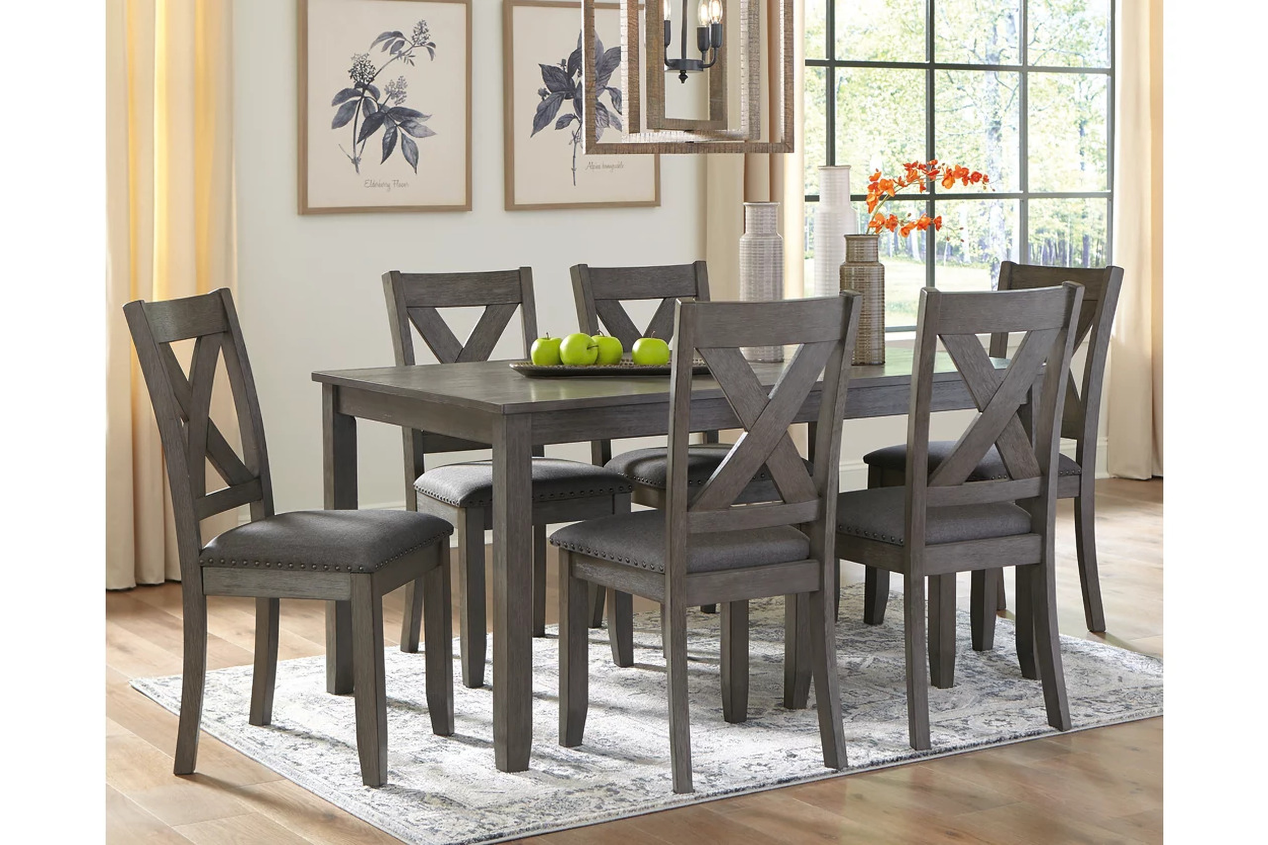 Caitbrook Gray RECT DRM Table Set (7/CN) by Ashley Furniture