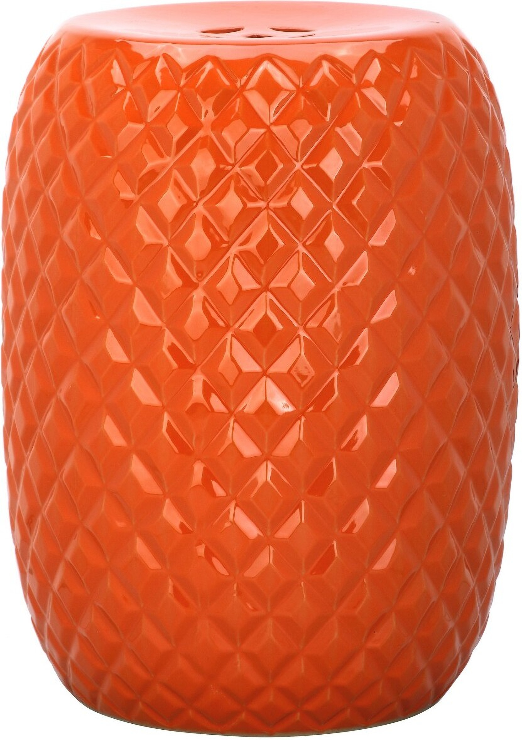 Calla Orange Garden Stool by Safavieh | 1StopBedrooms