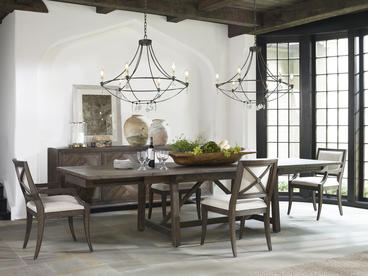 Camden Daniel Dining Room Set In Rustic Brown by Century Furniture ...