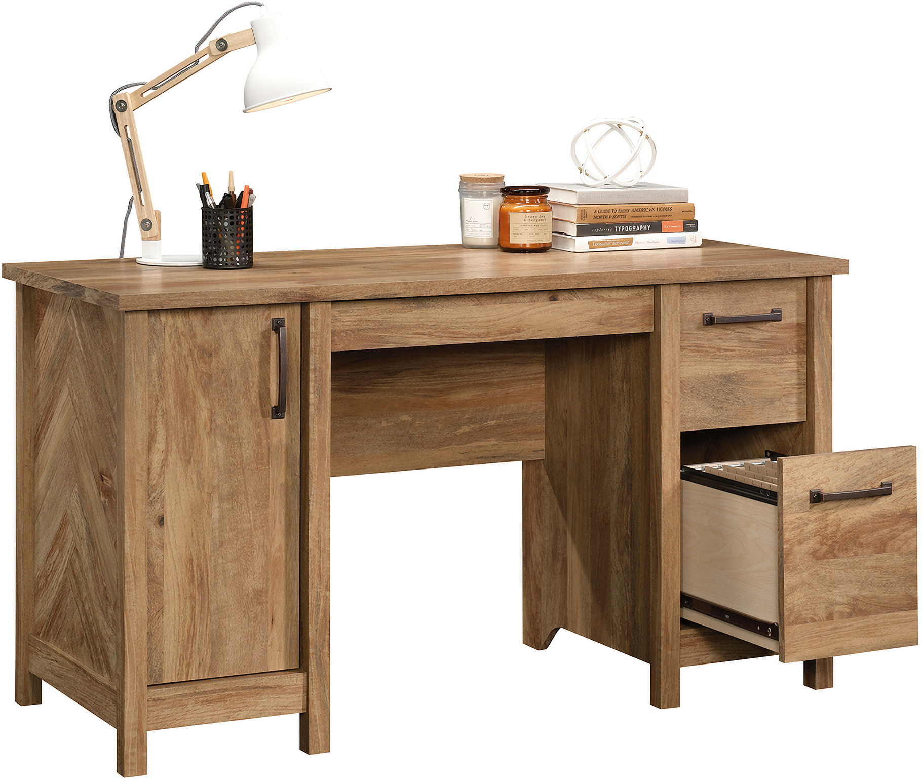 Cannery Bridge Computer Desk In Sindoori Mango by Sauder 1StopBedrooms
