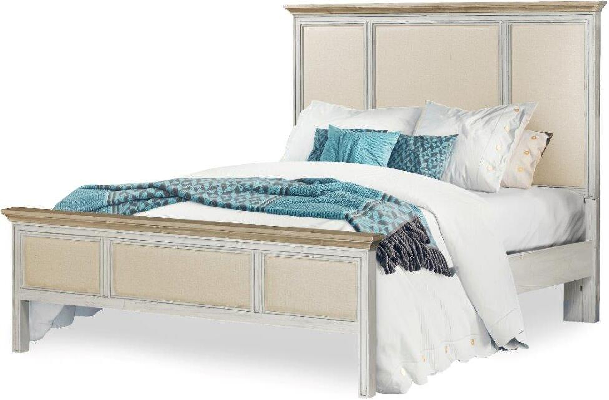 Captiva Island Queen Bed In White And Brown by Sea Winds Trading