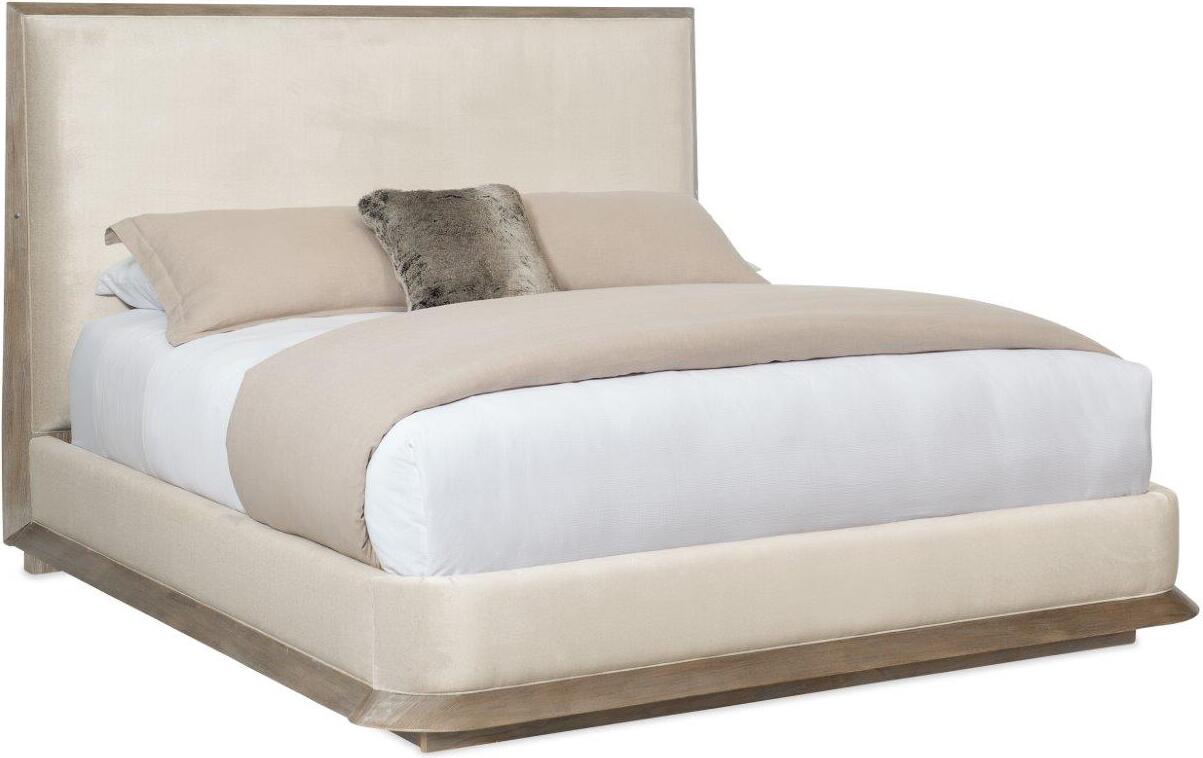 Danbury White Boucle Queen Upholstered Storage Panel Bed