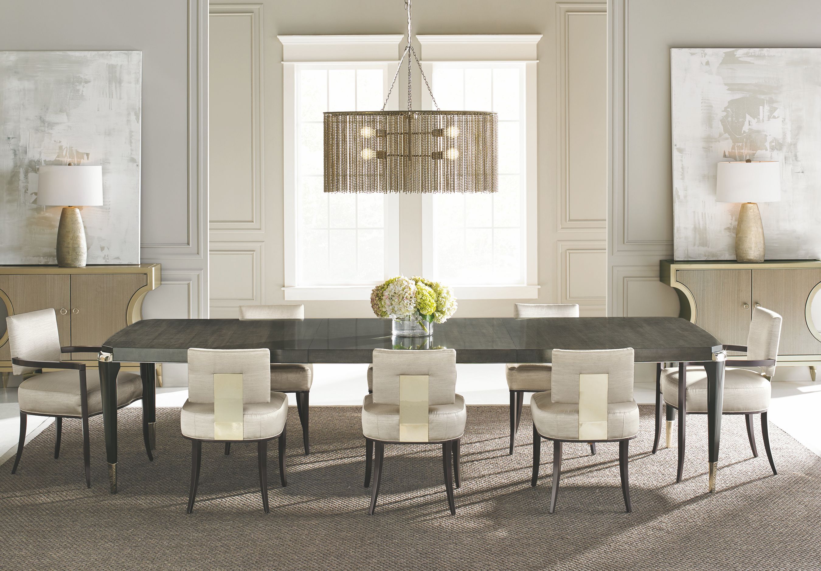 Caracole Classic Charcoal Extendable Dining Room Set