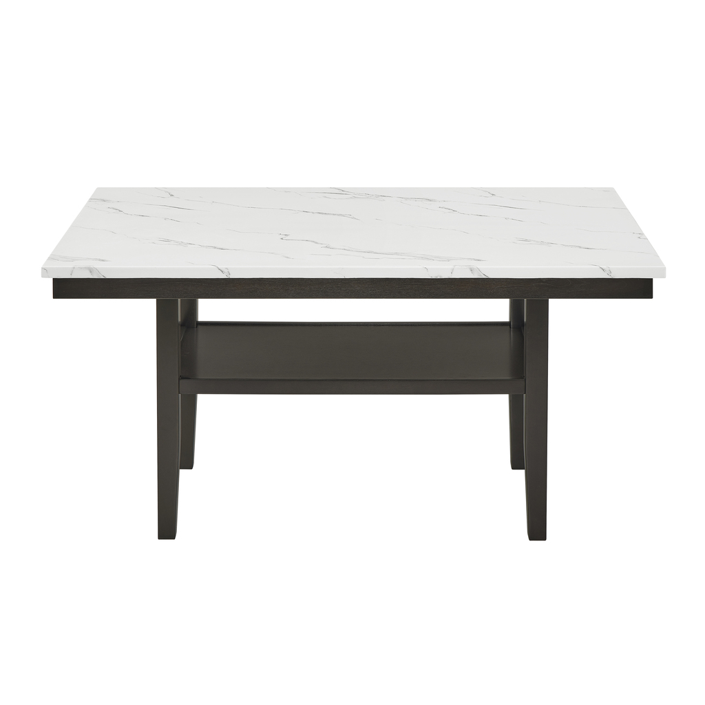Carissa 60 Inch Rectangle Dining Table with Storage Shelf In White and ...