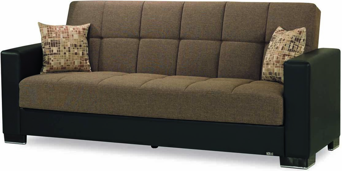 Casamode Armada Brown Tufted Back Sofa 1stopbedrooms