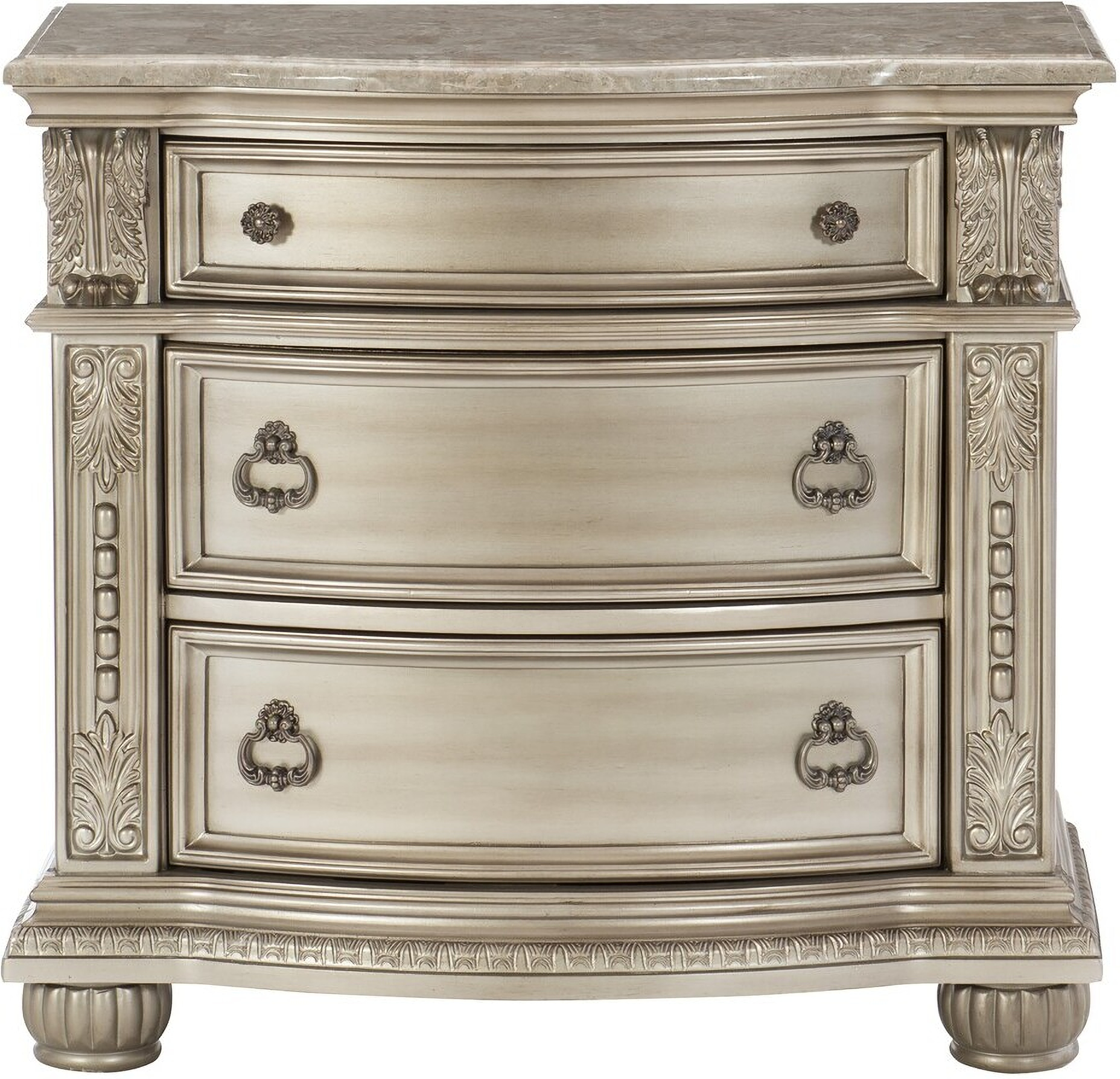 Cavalier Silver Nightstand