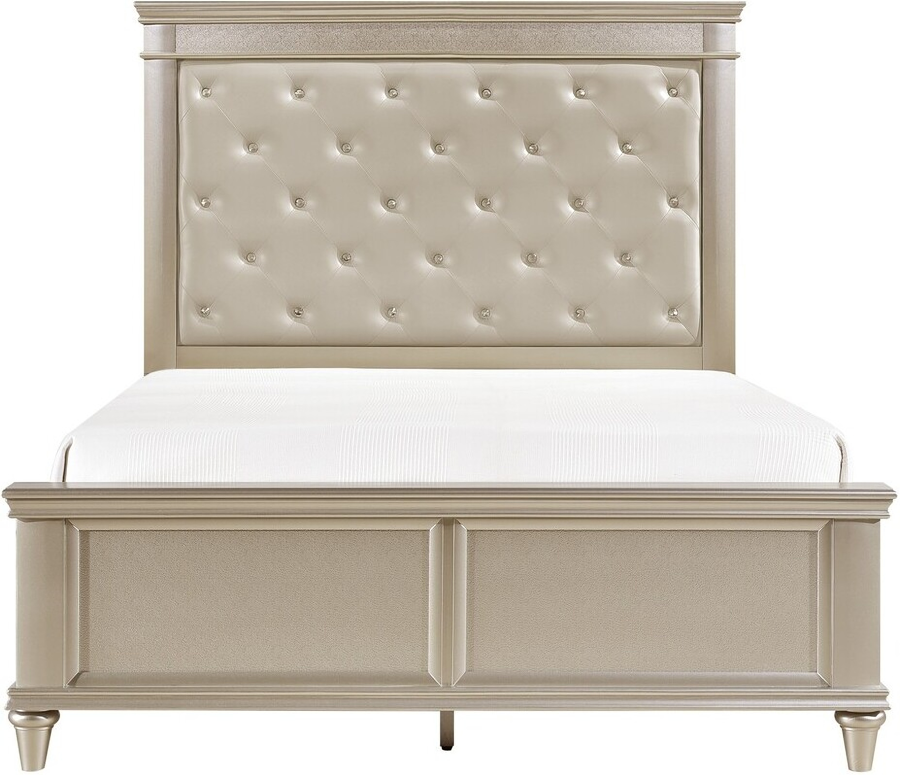 Celandine Silver Queen Panel Bed by Homelegance 1StopBedrooms