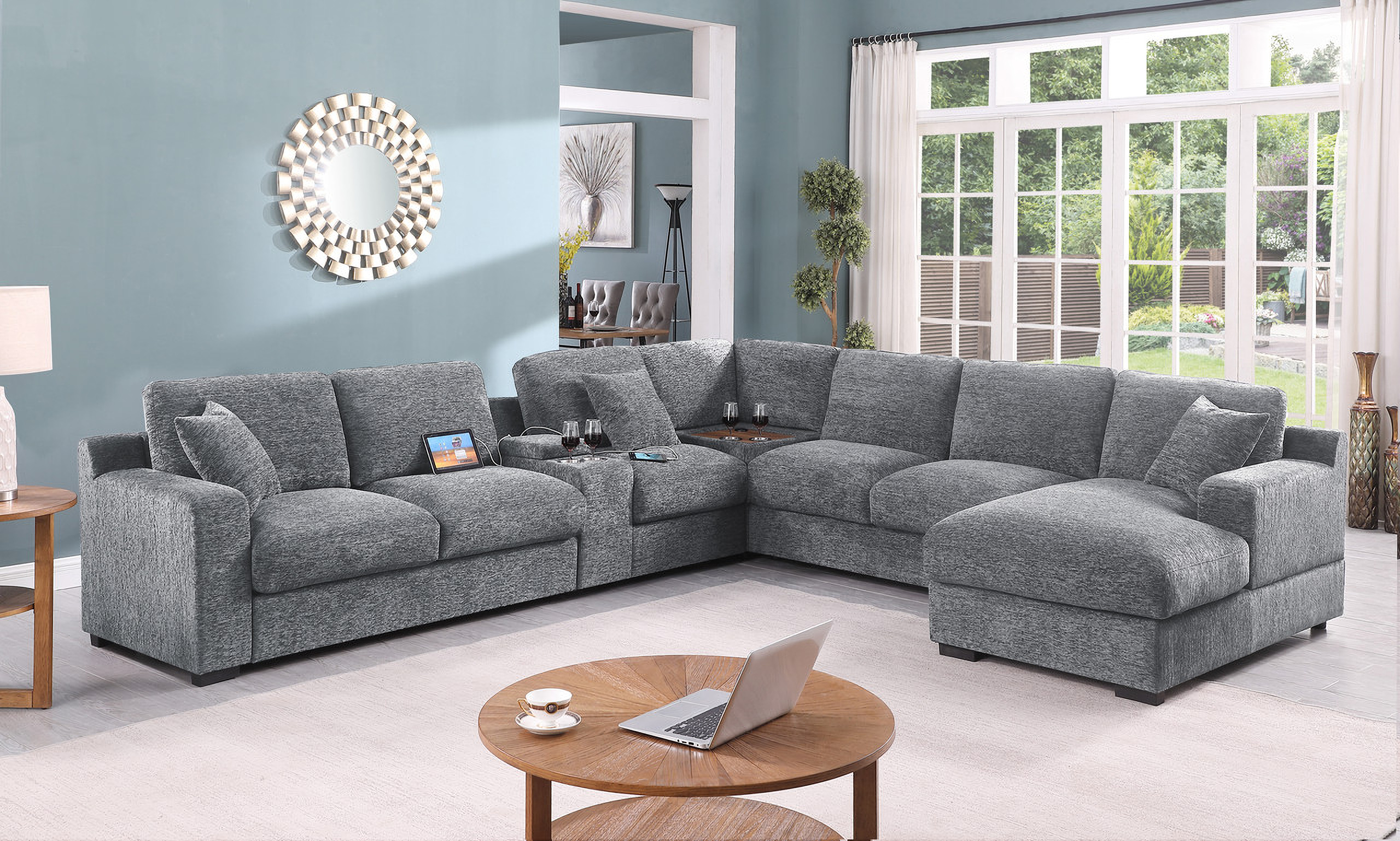 Lilola Home Celine Corner Sectional Sofa