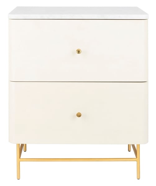 Moon High Gloss White Lacquer Nightstand 1stopbedrooms