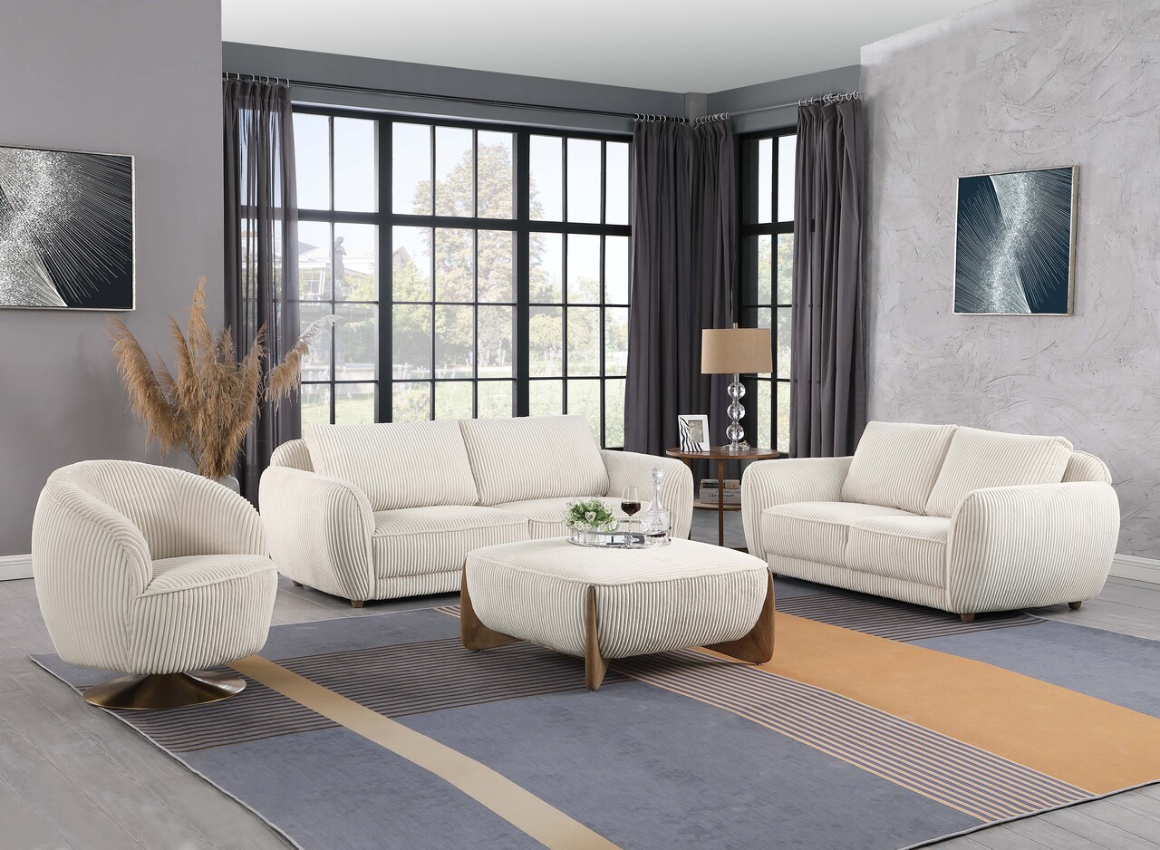 Charleston Living Room Set In Beige by Chintaly Imports 1StopBedrooms