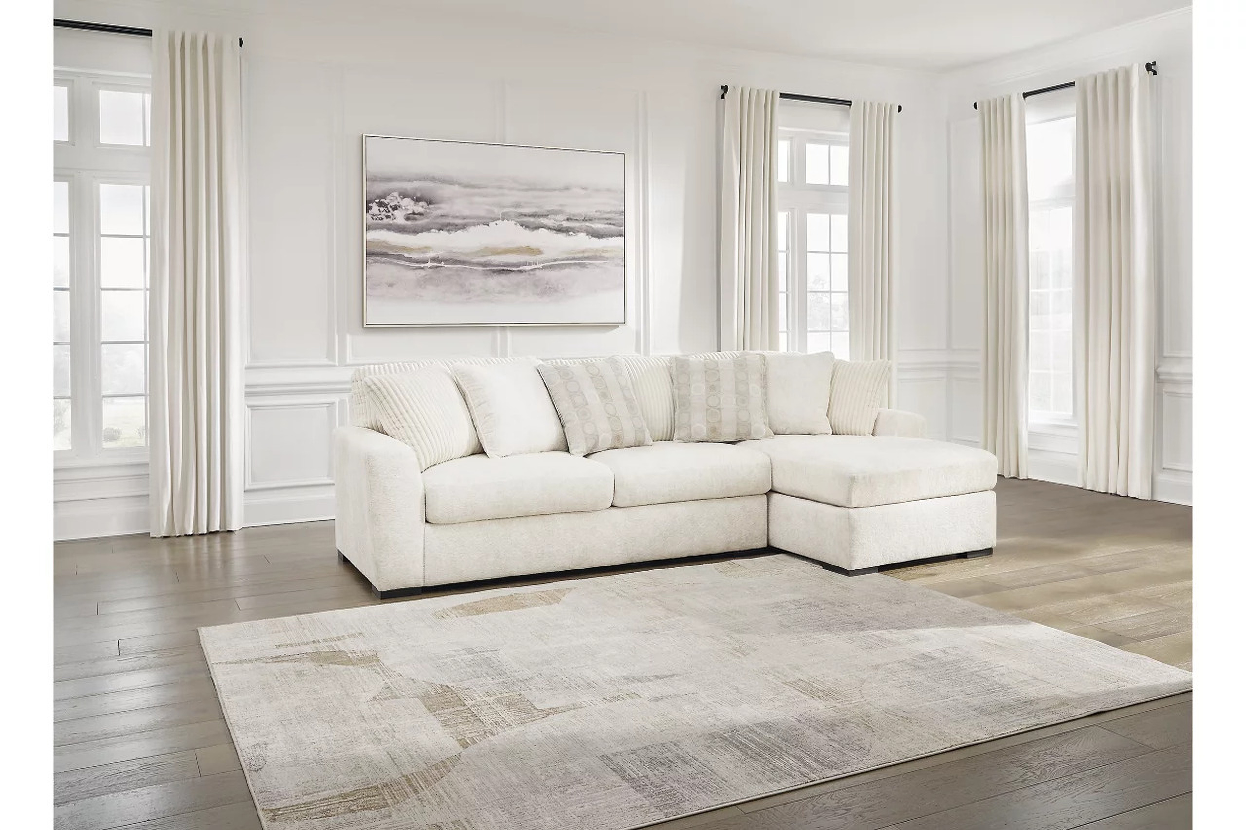 Chessington 2-Piece RAF Sectional with Chaise In Ivory by Ashley