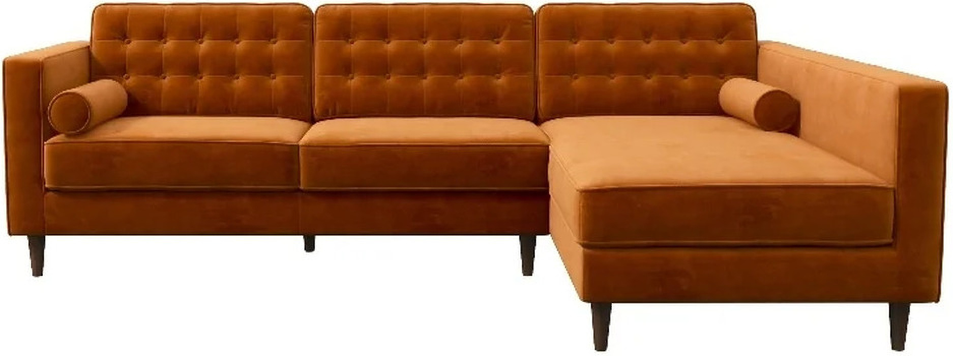 Burnt discount orange chaise