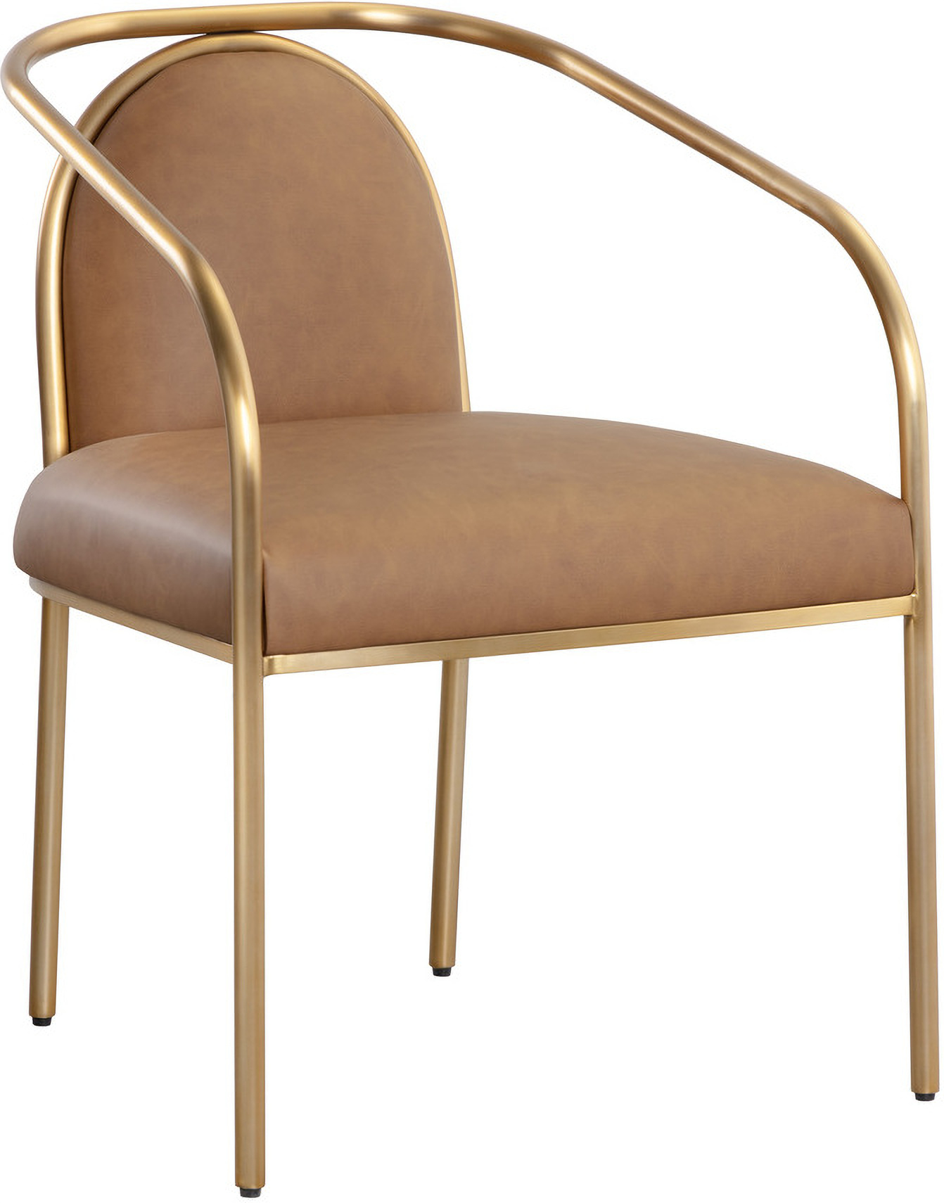 Cicero Dining Armchair In Milliken Cognac by Sunpan | 1StopBedrooms