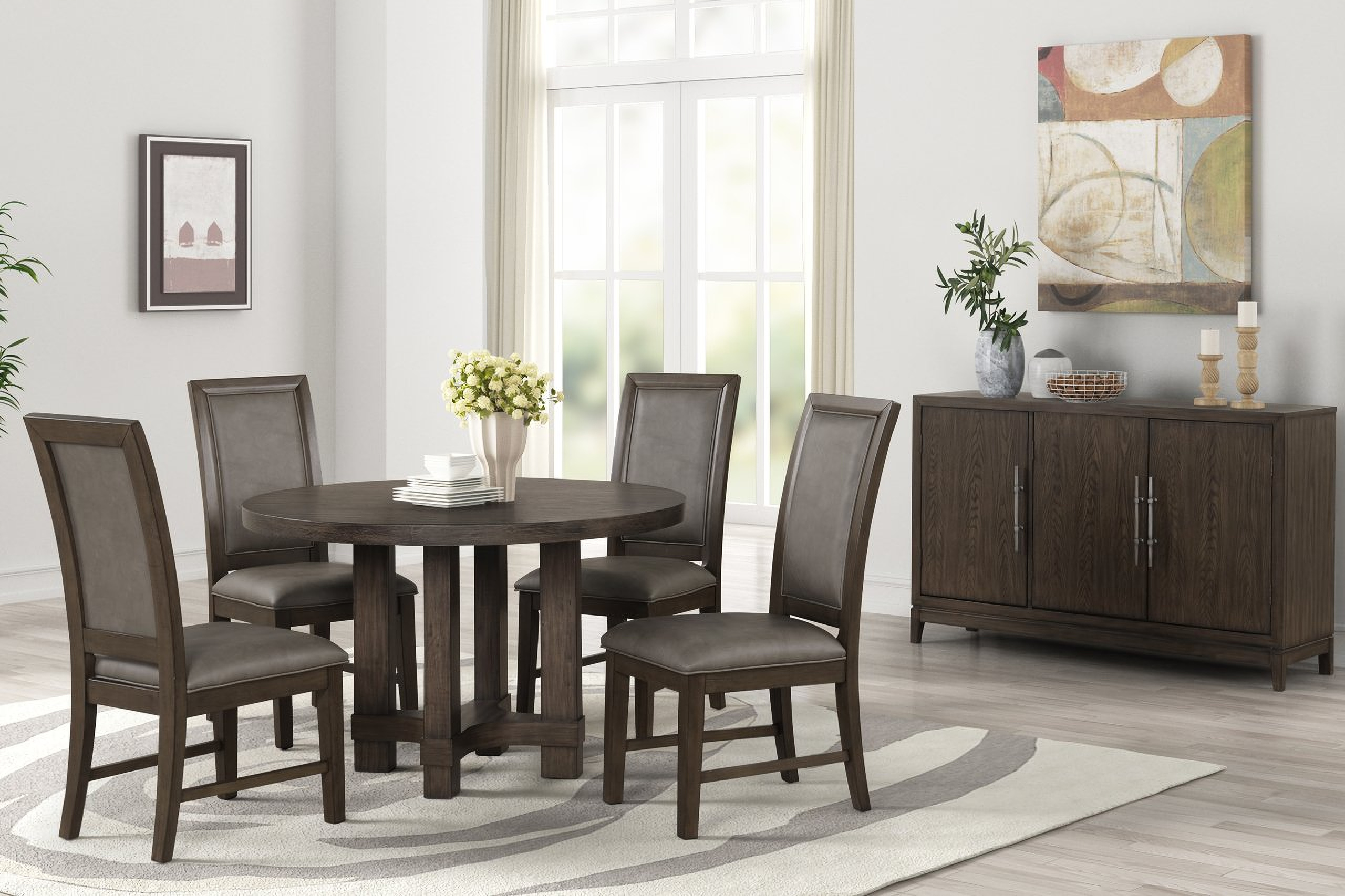 Cityscape Dining Room Set In Walnut by New Classic | 1StopBedrooms