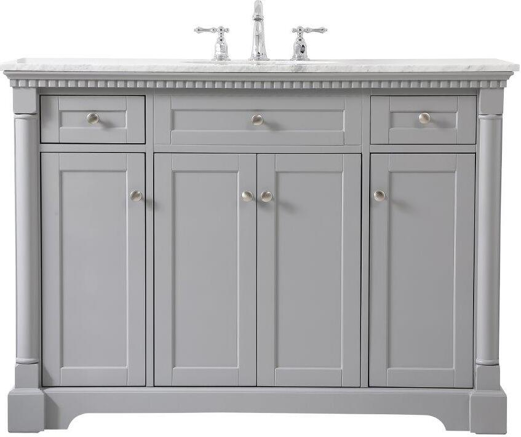 Clarence 48 Inch Single Bathroom Vanity In Grey by Elegant Lighting ...
